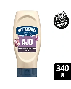 Mayonesa Con Ajo Hellmanns Squeeze 340 G