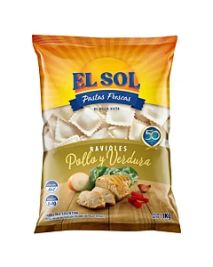Ravioles Pollo Y Verdura El Sol 1 Kg