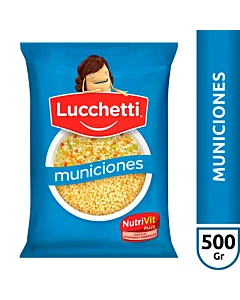 Fideos Municiones Lucchetti 500gr