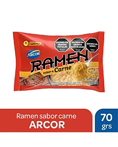 Fideos Listos Arcor Ramen Sabor Carne 70 G