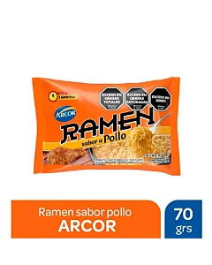 Fideos Listos Arcor Ramen Sabor Pollo 70 G