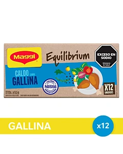 Caldo Maggi® Menos Sodio Gallina 12 U