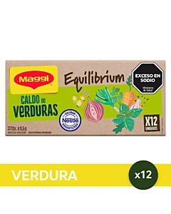 Caldo Maggi® Menos Sodio Verdura 12 U
