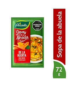 Sopa Alicante Fideos Con Vegetales 72g