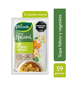 Sopa Alicante Natural Fideos Con Vegetales 59gr