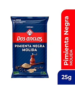 Pimienta Negra Molida Dos Anclas 25 Gr