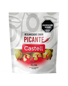 Aceituna Verde Castell Descarozada Picante 180 G