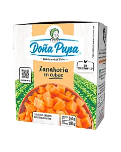 Zanahoria Doña Pupa En Cubos 340 G