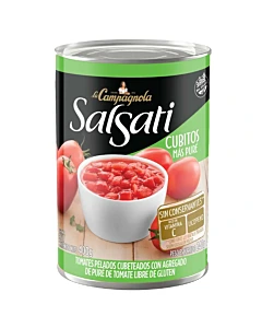 Tomates En Lata La Campagnola Salsati Pelados Cubeteados 400 G