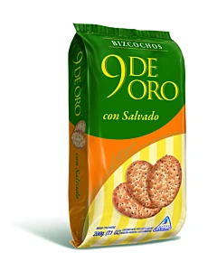 Bizcochos Con Salvado 9 De Oro 200 Gr