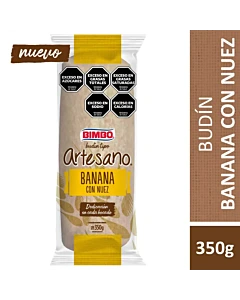 Budín Tipo Artesano Bimbo Banana Con Nuez 350 G