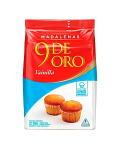 Madalenas De Vainilla 9 De Oro 200gr