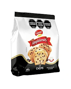 Magdalenas Gaona Con Chips De Chocolate 180 G