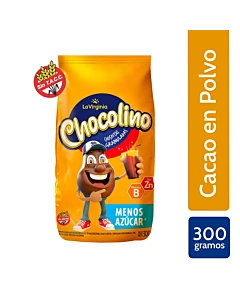 Cacao En Polvo La Virginia Chocolino Menos Azúcar 300 G