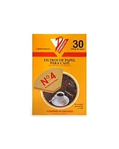 Filtro De Café Papel Domestic N°4 30 Un