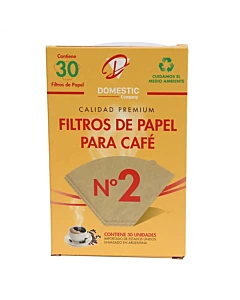 Filtro De Papel Para Café Nº2 Domestic 30 X 50 Cm