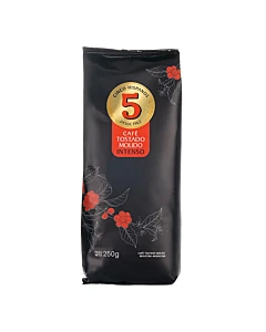 Café Molido 5 Hispanos Tostado Intenso 250 G