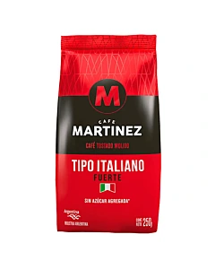 Café Molido Martinez Tostado Tipo Italiano Fuerte 250 G
