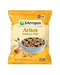 Aritos Avena Y Miel 3 Arroyos 180gr