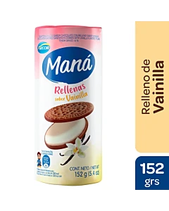 Galletitas De Chocolate Mana Rellenas De Vainilla 152g