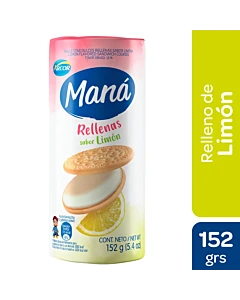 Galletitas Rellenas De Limon Mana 152 Gr