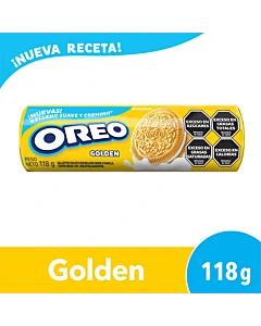 Galletitas Oreo Golden Vainilla Rellenas Con Crema 118 G