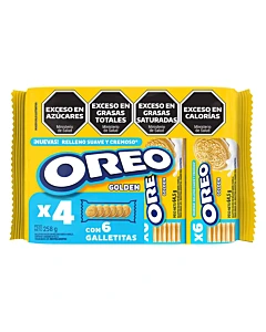 Galletitas Oreo Golden Vainilla Rellenas Con Crema 4 U 268 G