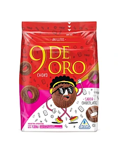 Galletitas Dulces 9 De Oro Anillitos Chocolate 120 G