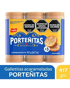 Galletitas Dulces Porteñitas Acarameladas 3 U 417 G