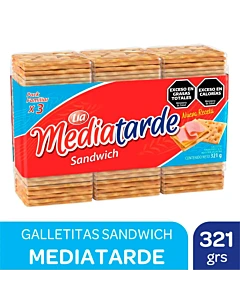 Galletitas Sandwich Mediatarde Pack Familiar 321 G
