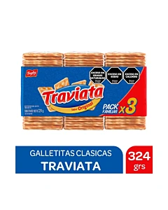 Galletitas Traviata Clásicas 3u 324g