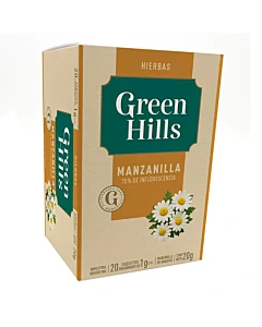 Té Green Hills Manzanilla 20 Saquitos