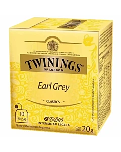 Té Twinings Earl Grey 10 Saquitos