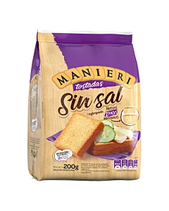 Tostadas De Mesa Manieri Sin Sal 200 G