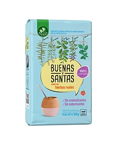 Yerba Mate Buenas Y Santas Sabor Con Hierbas Reales 500 G