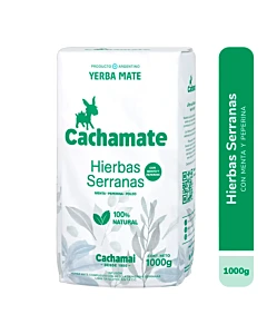 Yerba Mate Cachamate Hierbas Serranas Con Menta Y Peperina 1 Kg