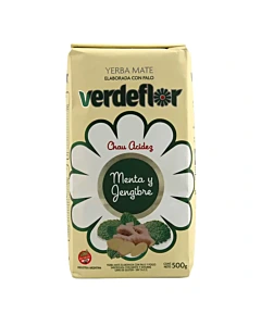 Yerba Mate Verdeflor Saborizada Con Menta Y Jengibre 500 G