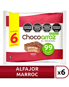 Alfajor De Arroz Chocoarroz Marroc X 6u