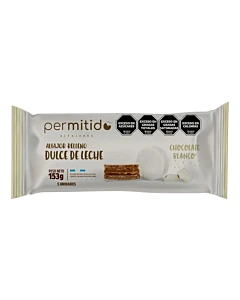 Alfajor Permitido Dulce De Leche Con Chocolate Blanco 153 G 5 U