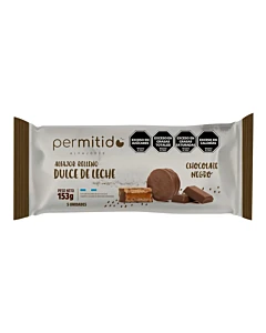 Alfajor Permitido Dulce De Leche Con Chocolate Negro 153 G 5 U
