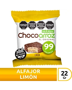 Alfajor De Arroz Chocoarroz Limón 22 G