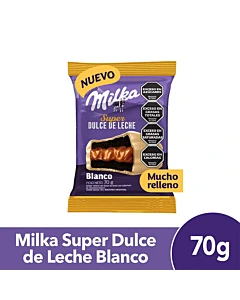 Alfajor Milka Súper Dulce De Leche Blanco 70 G