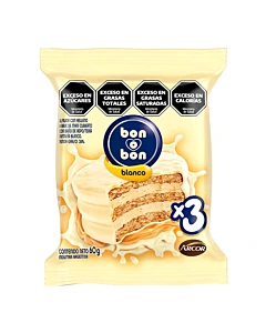 Alfajor Blanco Bon O Bon Triple 60 G