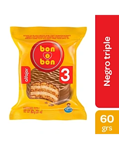 Alfajor Triple Chocolate Bon O Bon 60 Gr
