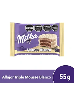 Alfajor Milka Mousse Blanco Triple 55 G