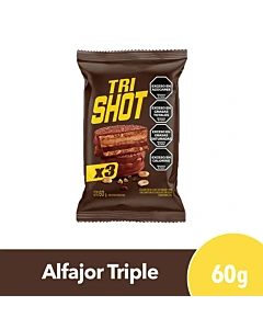 Alfajor Shot Con Maní Triple 60 G