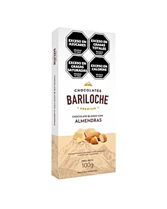 Tableta De Chocolate Bariloche Chocolate Blanco Con Almendras 100 G