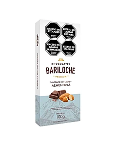 Tableta De Chocolate Bariloche Chocolate Con Leche Con Almendras 100 G