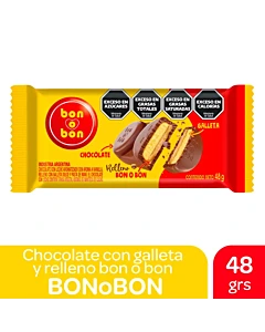 Tableta De Chocolate Bon O Bon 48g