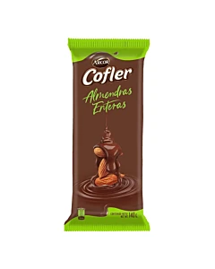Tableta Chocolate Con Leche Y Almendras Cofler X 140 Gr